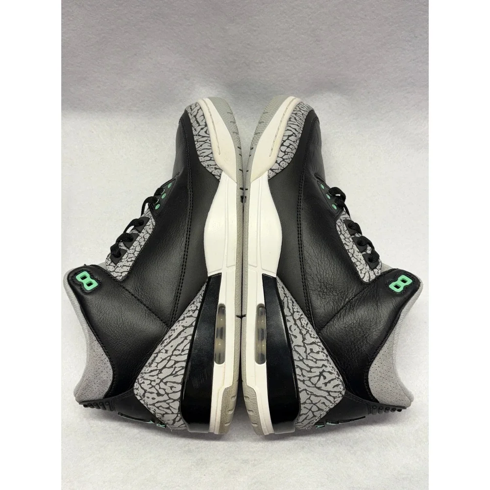Air Jordan‎ 3 Retro Green Glow Black Elephant Print CT8532-031 Mens 11